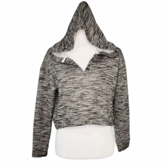 Anthropologie Saturday Sunday Cropped Tweed Hoodie - Picture 12 of 16